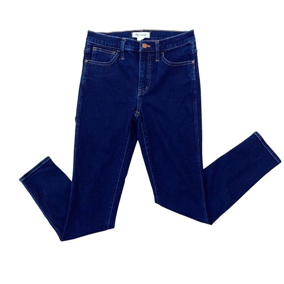 Madewell SIZE 25 Roadtripper High-Rise Skinny Dark Wash Stretch Denim Jeans $75 - Picture 1 of 6